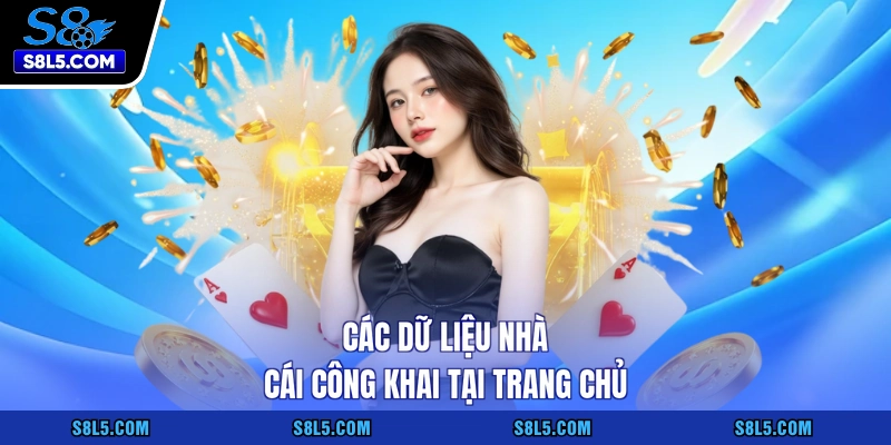 Các dữ liệu nhà cái công khai tại trang chủ
