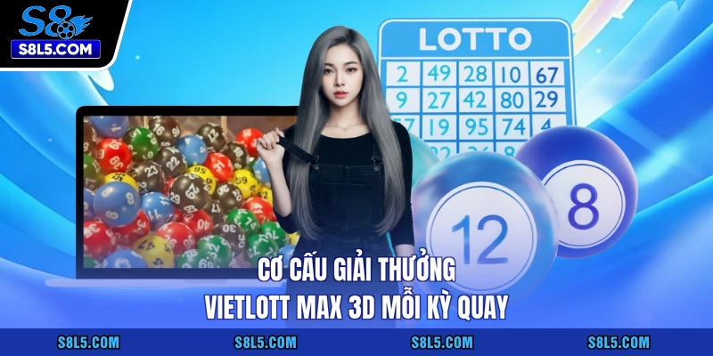 Cơ cấu giải thưởng Vietlott Max 3D mỗi kỳ quay