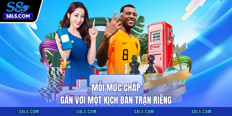 Mỗi mức chấp gắn với một kịch bản trận riêng